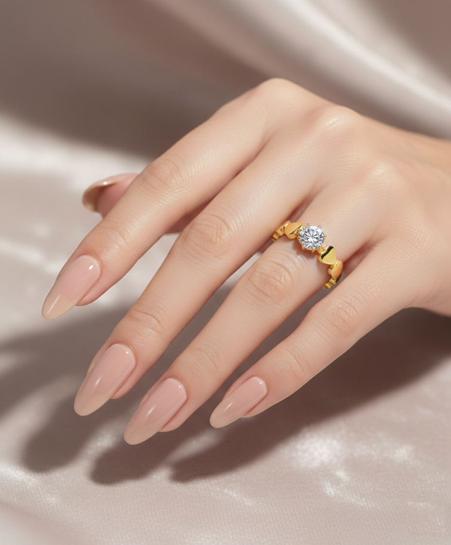 Cœur d'Or – Bague minimaliste inspirée de l'amour