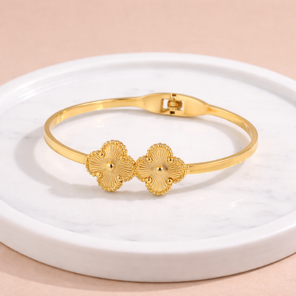 Golden Clover Bangle