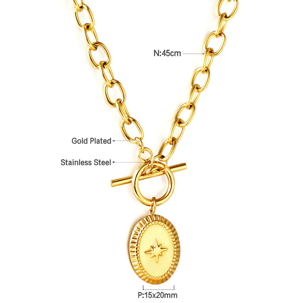 Collier en or Étoile porte-bonheur