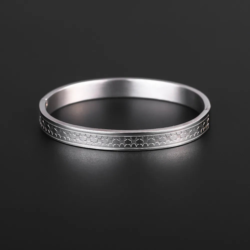 Cross Cuff Bracelet – 18K Gold Plated Stainless Steel Bangle