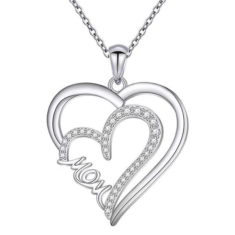 Sparkling Heart Charm Necklace