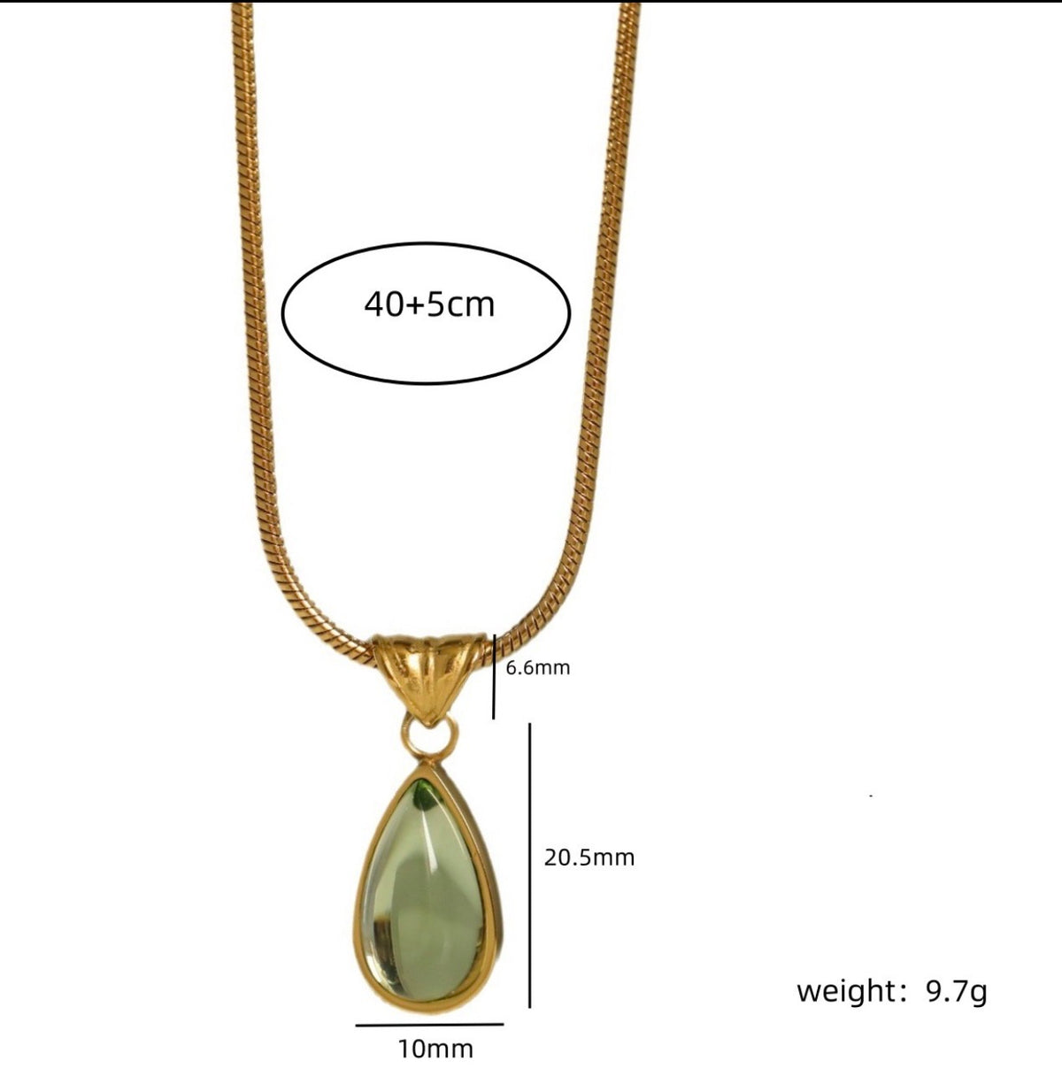 Teardrop Pendant Necklace