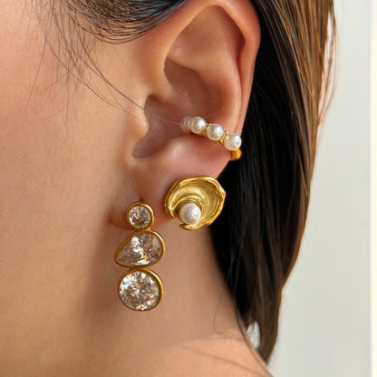 Boucles d'oreilles pendantes Perle Liquide