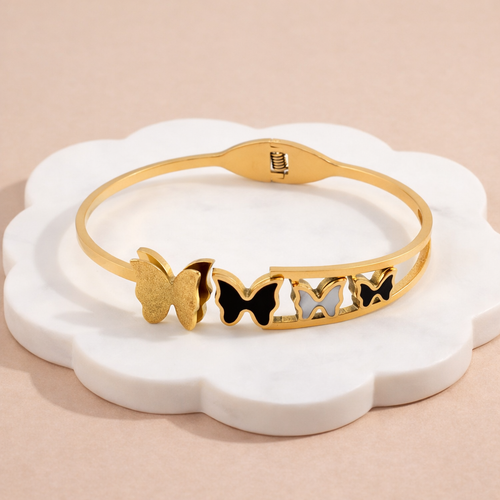 Butterfly Harmony Gold Bangle
