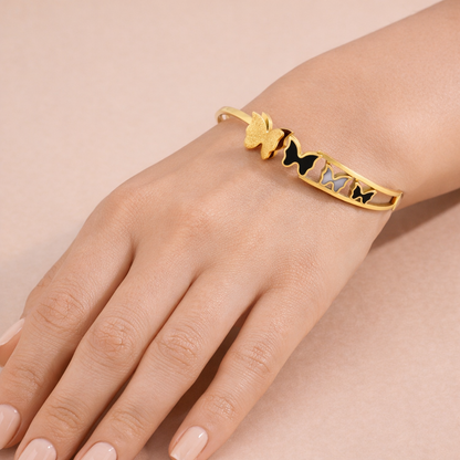 Butterfly Harmony Gold Bangle