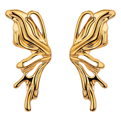 Boucles d'oreilles Molten Muse Glow – Acier inoxydable doré