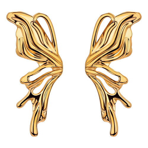 Boucles d'oreilles Molten Muse Glow – Acier inoxydable doré
