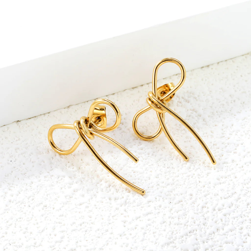 Sweet Bow Charm Earrings