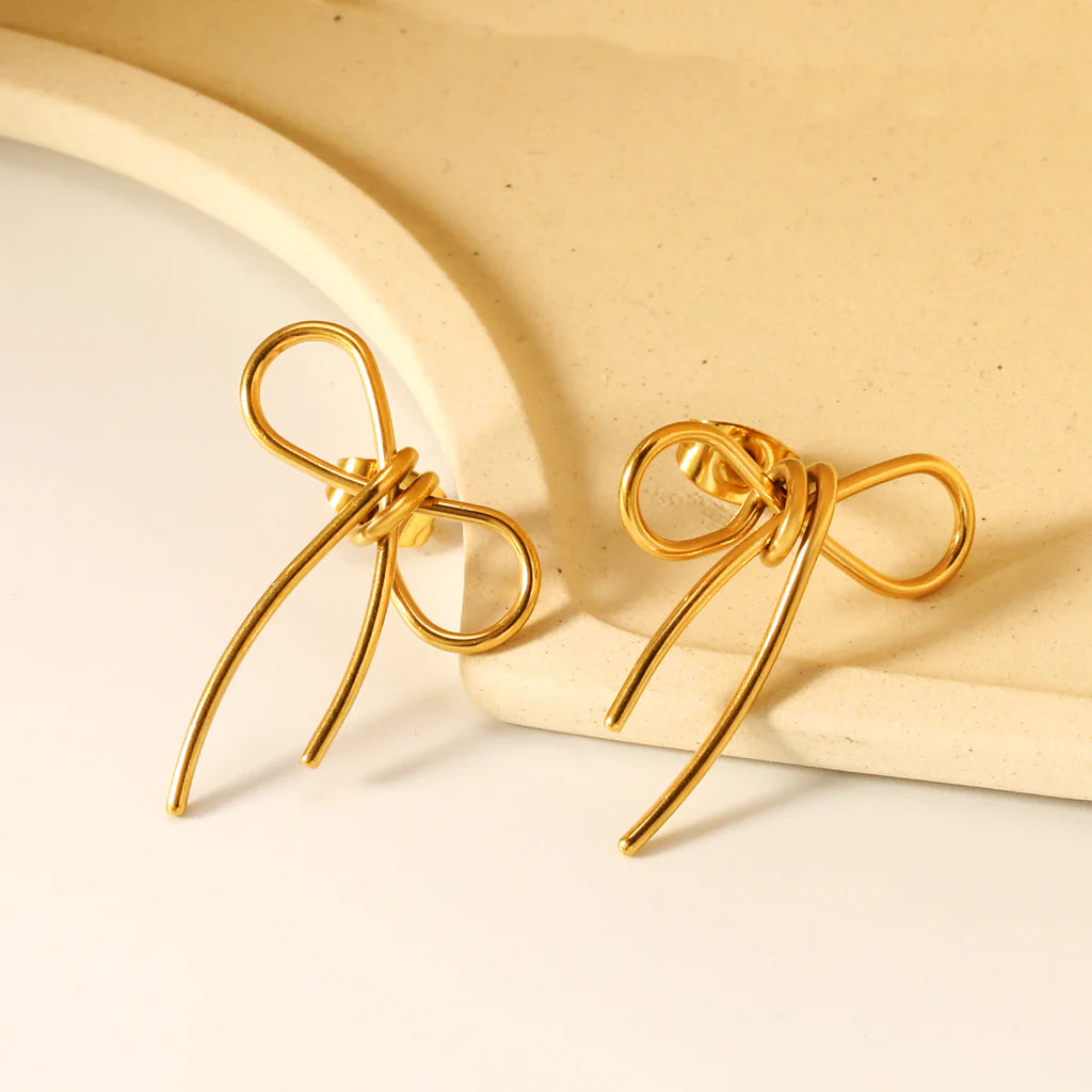 Boucles d'oreilles pendentif nœud sucré