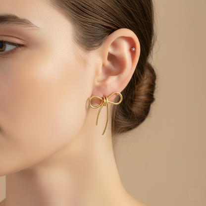 Boucles d'oreilles pendentif nœud sucré