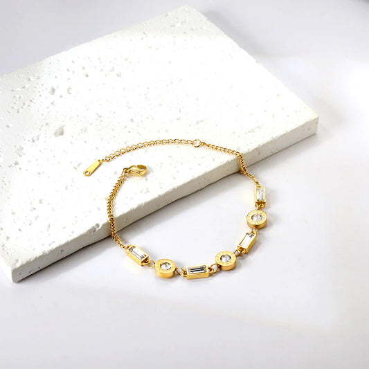 Bracelet déclaration Prisme doré