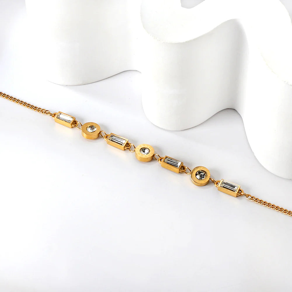 Bracelet déclaration Prisme doré