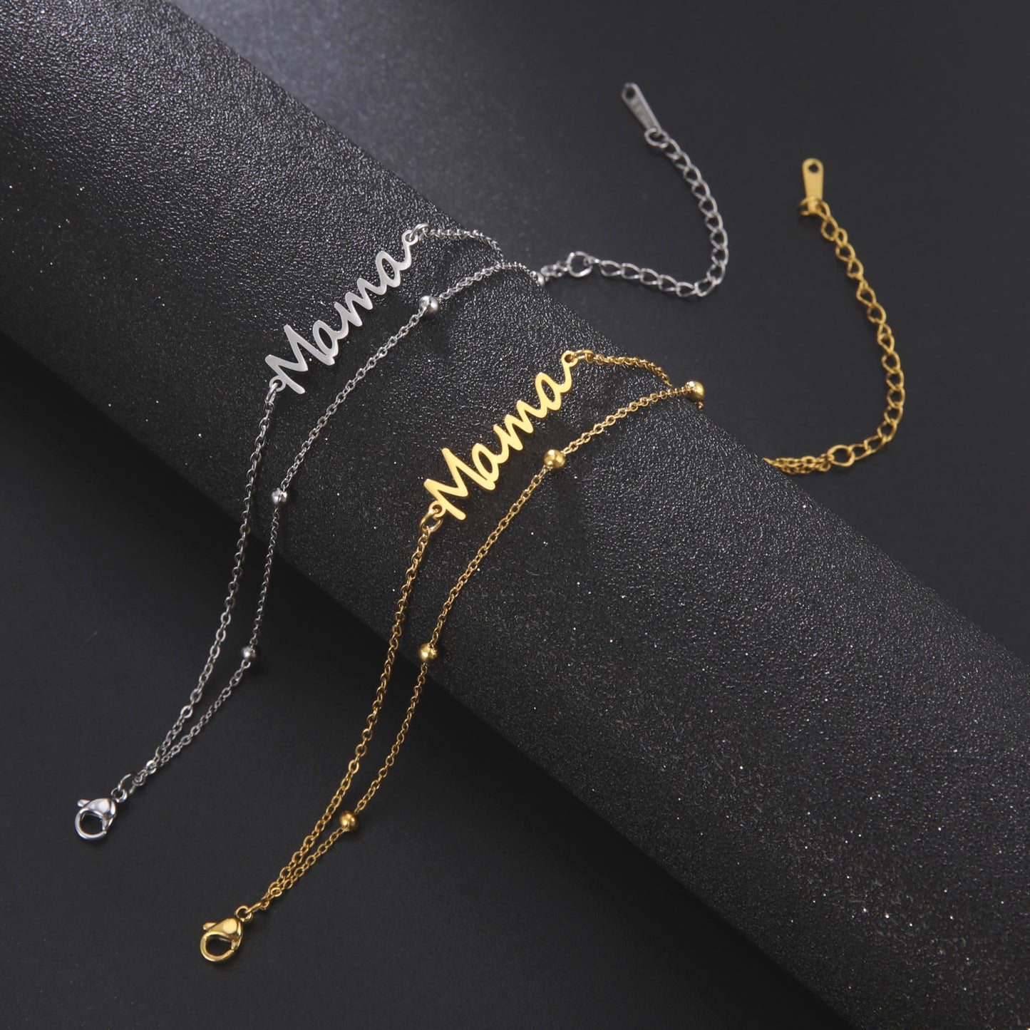 Mama Letter Bracelet - Double Chain