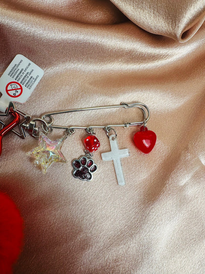 Porte-clés Cœur Moelleux — Adorable Accessoire de Sac à Breloques Multiples