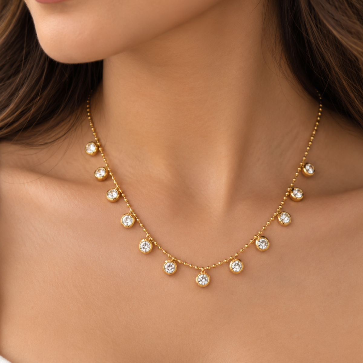Elegant Bead Chain Necklace