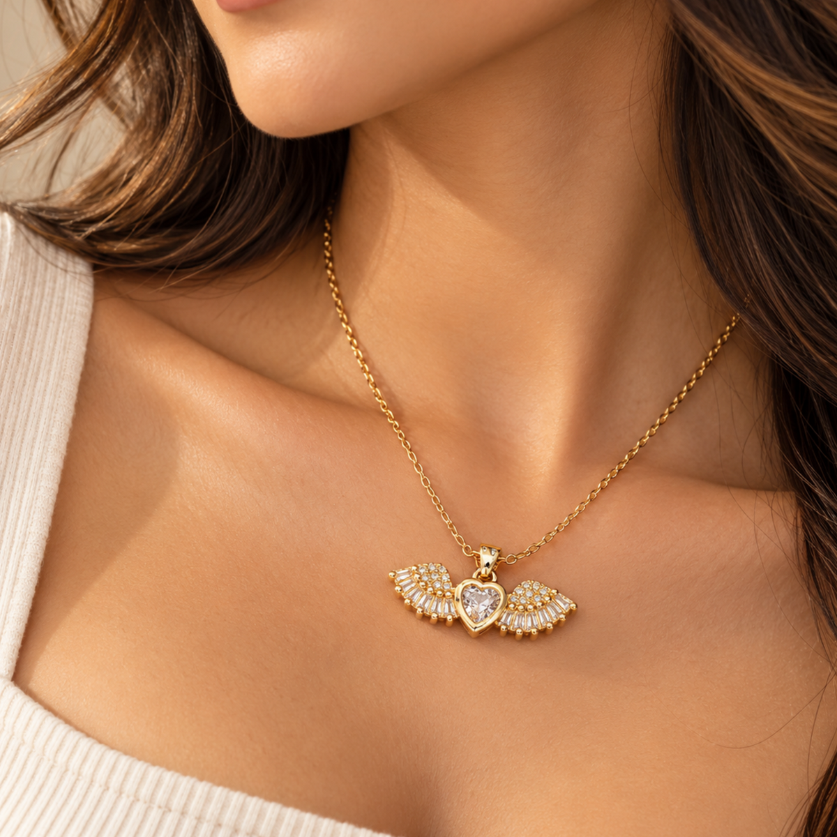 Angel wings necklace