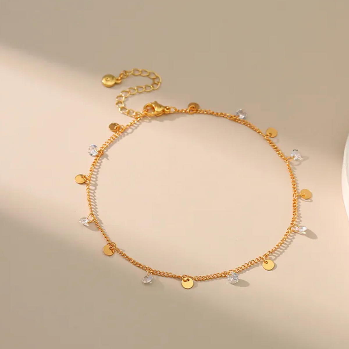 Shimmery Anklet - 18k Gold plated