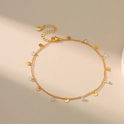 Shimmery Anklet - 18k Gold plated
