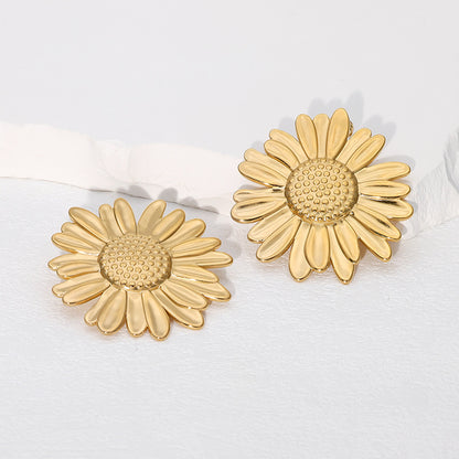 Elegant Sunflower Stud