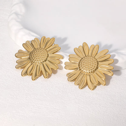 Elegant Sunflower Stud
