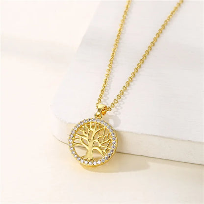 Tree of Life Pendant Necklace - Gold