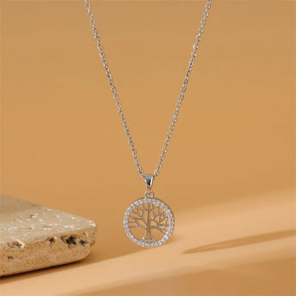 Tree of Life Pendant Necklace - Silver