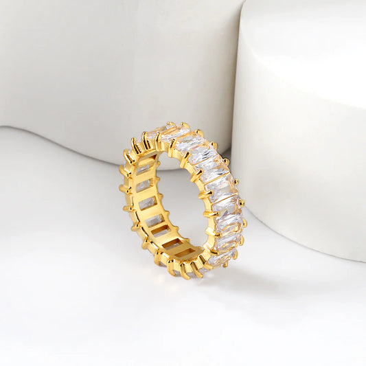 Bague en zircone Pure Glow — Plaqué or 18 carats