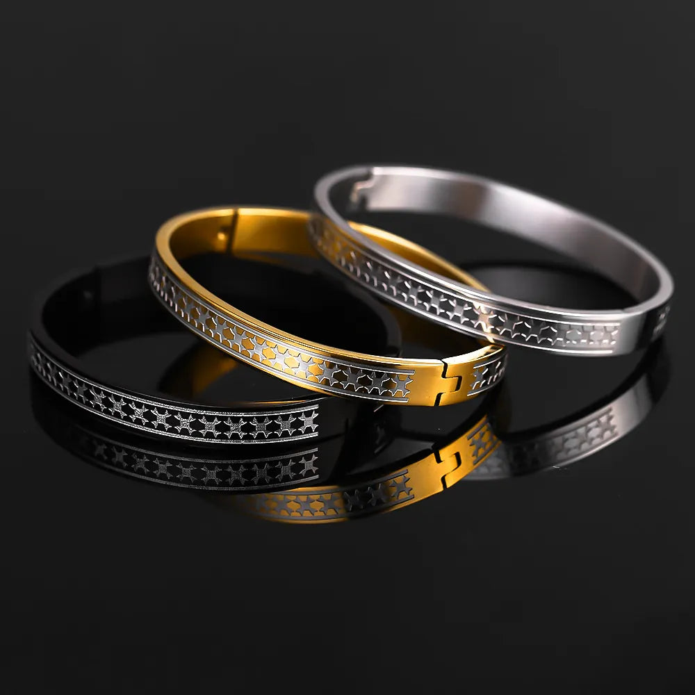 Cross Cuff Bracelet – 18K Gold Plated Stainless Steel Bangle