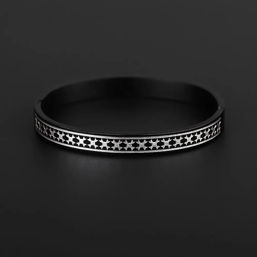 Cross Cuff Bracelet – 18K Gold Plated Stainless Steel Bangle