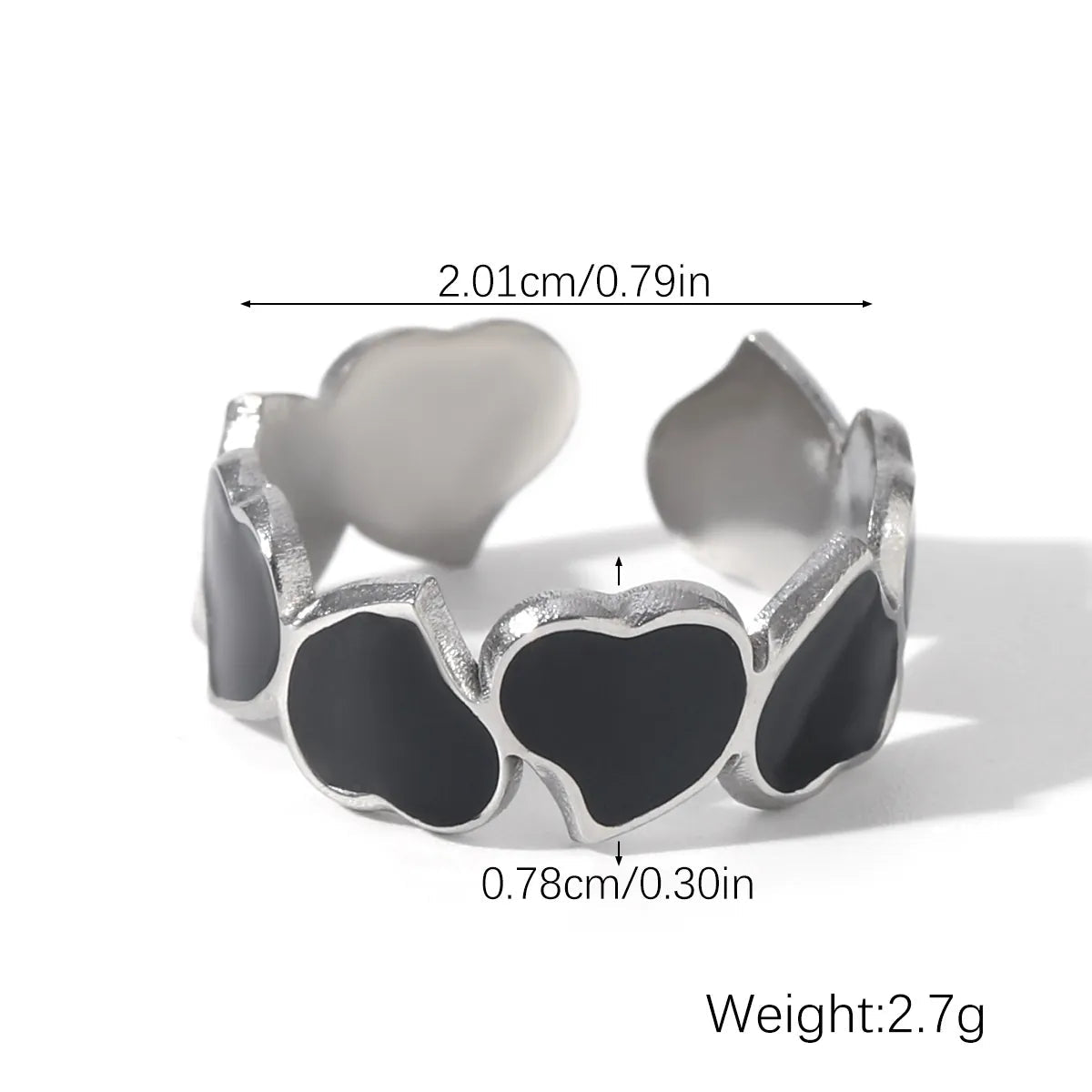 Pearl Heart Glow Ring – 18K Gold Plated Adjustable Statement Ring