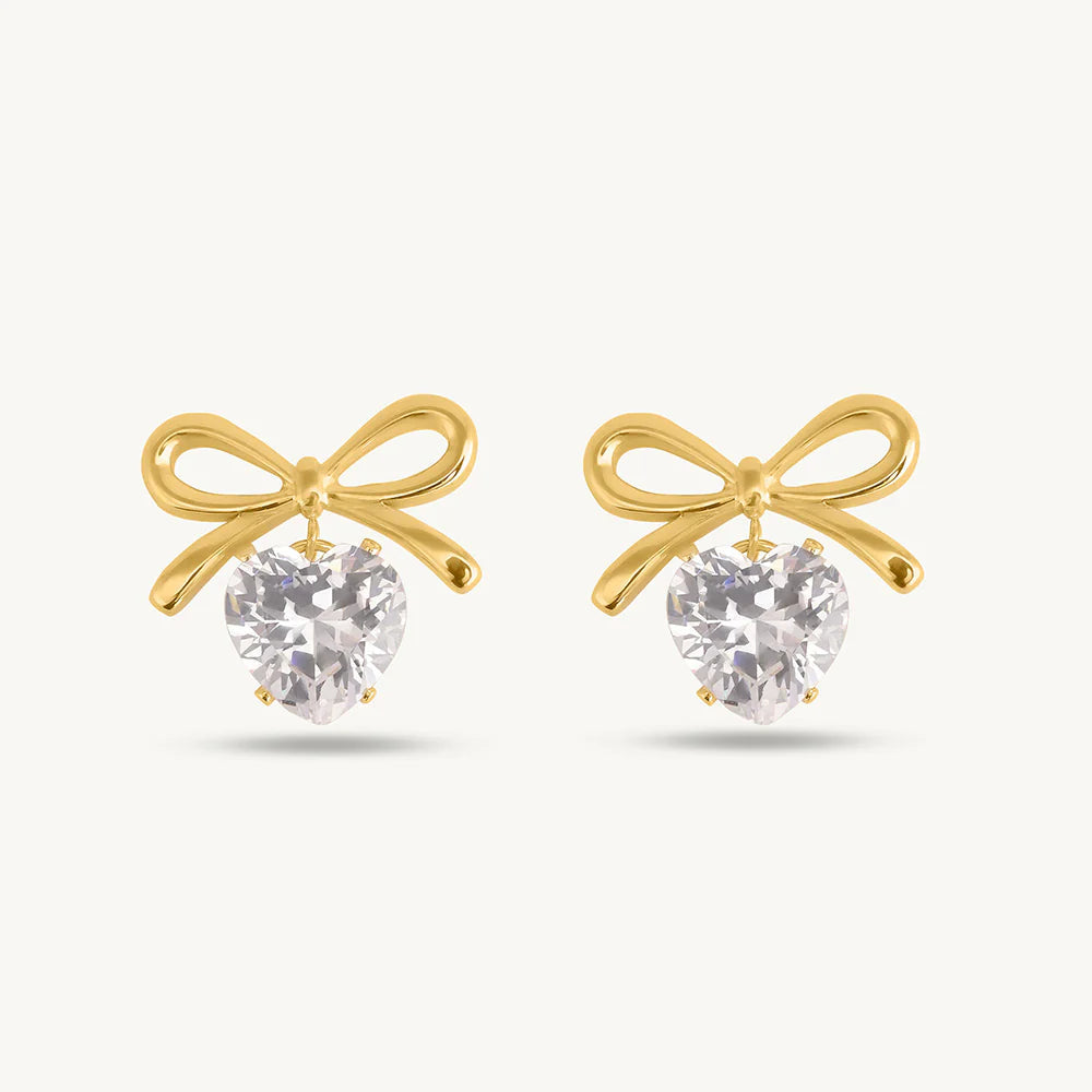 Golden Heart Glow Earrings