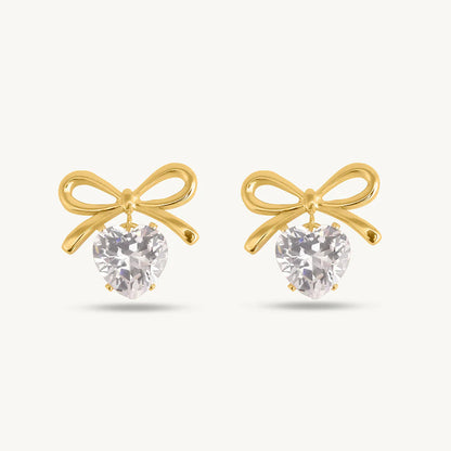 Golden Heart Glow Earrings
