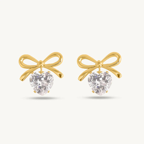 Golden Heart Glow Earrings