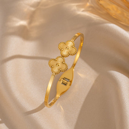 Golden Clover Bangle