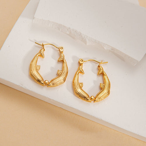 Boucles d'oreilles Flow Carpe Koï Dorée