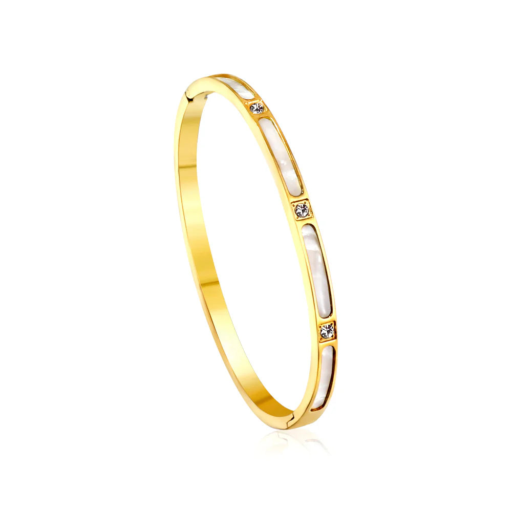 Seashell Trio Diamond Bangle