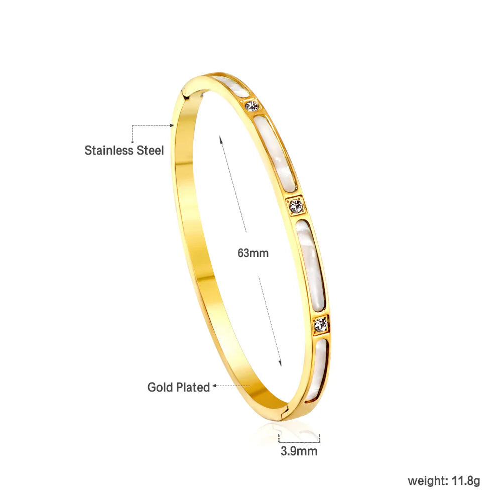 Seashell Trio Diamond Bangle