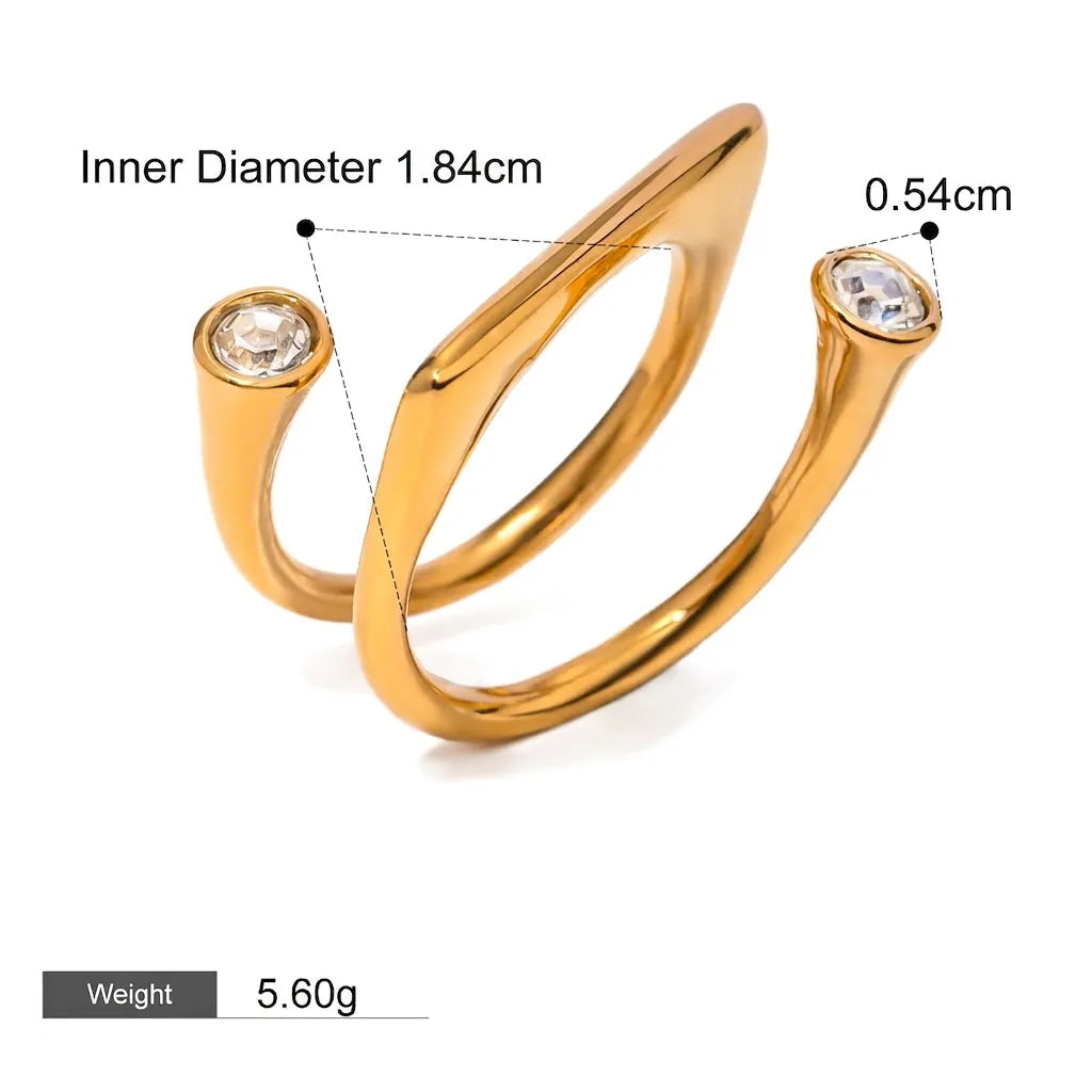 Spark Ring – Waterproof 18K Gold Plated Stainless Steel Ring
