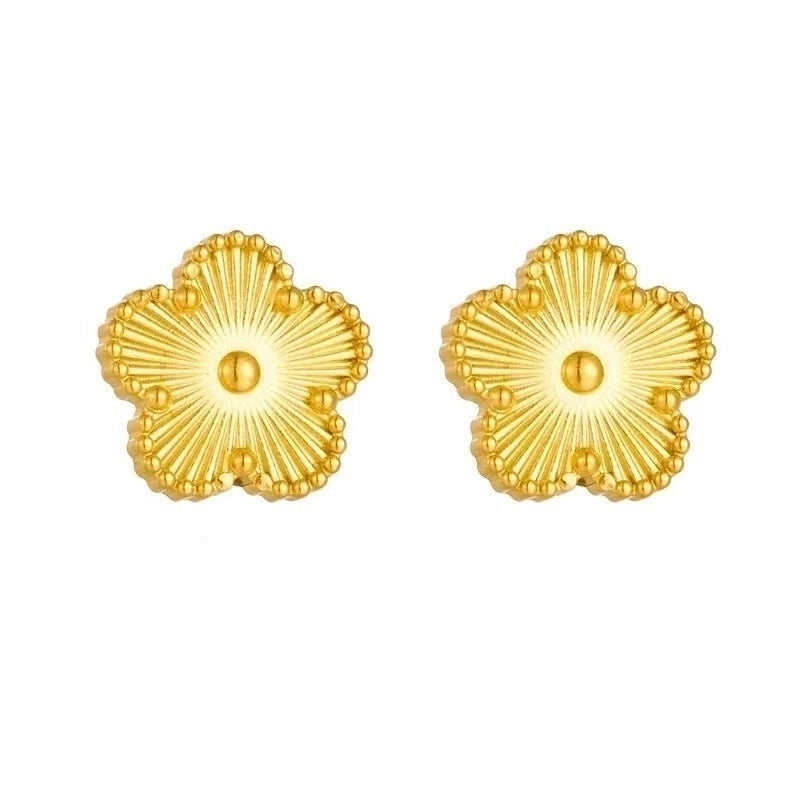 Boucles d'oreilles trèfle à cinq feuilles