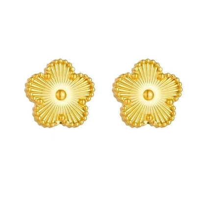 Boucles d'oreilles trèfle à cinq feuilles