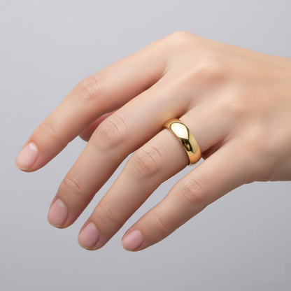 Minimal Gold band - Stainless steel 18k gold plated ring