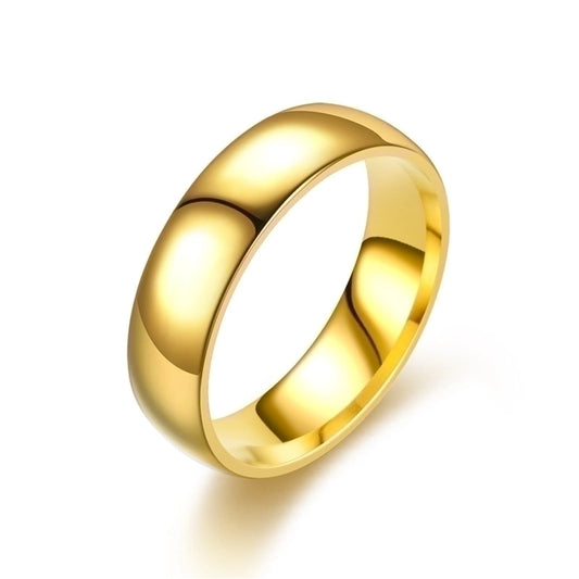 Gold ring on a white background