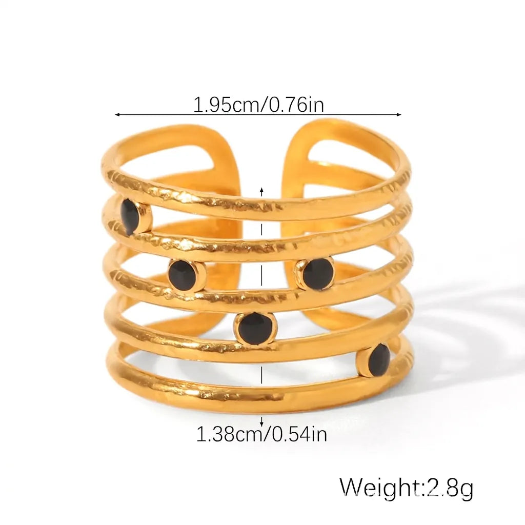 Glow Ring – 18K Gold Plated Adjustable Statement Ring