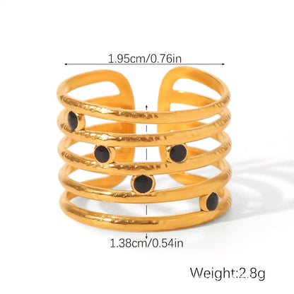 Glow Ring – 18K Gold Plated Adjustable Statement Ring