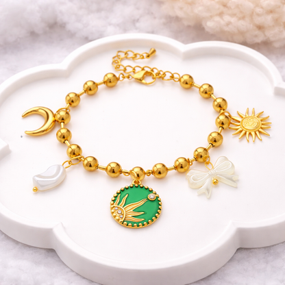 Radiant Sun Bracelet – 18K Gold-Plated Stainless Steel