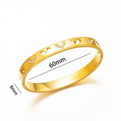 Heart Zircon Bangle