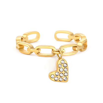 Celestial Heart Zircon Open Ring