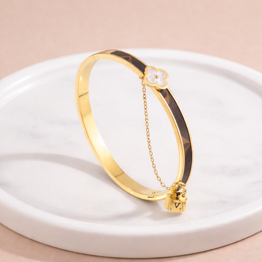 Bracelet jonc Golden Bloom
