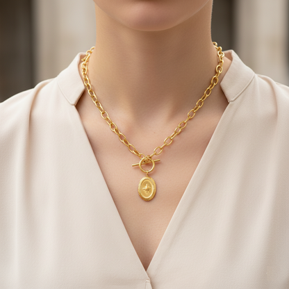 Collier en or Étoile porte-bonheur