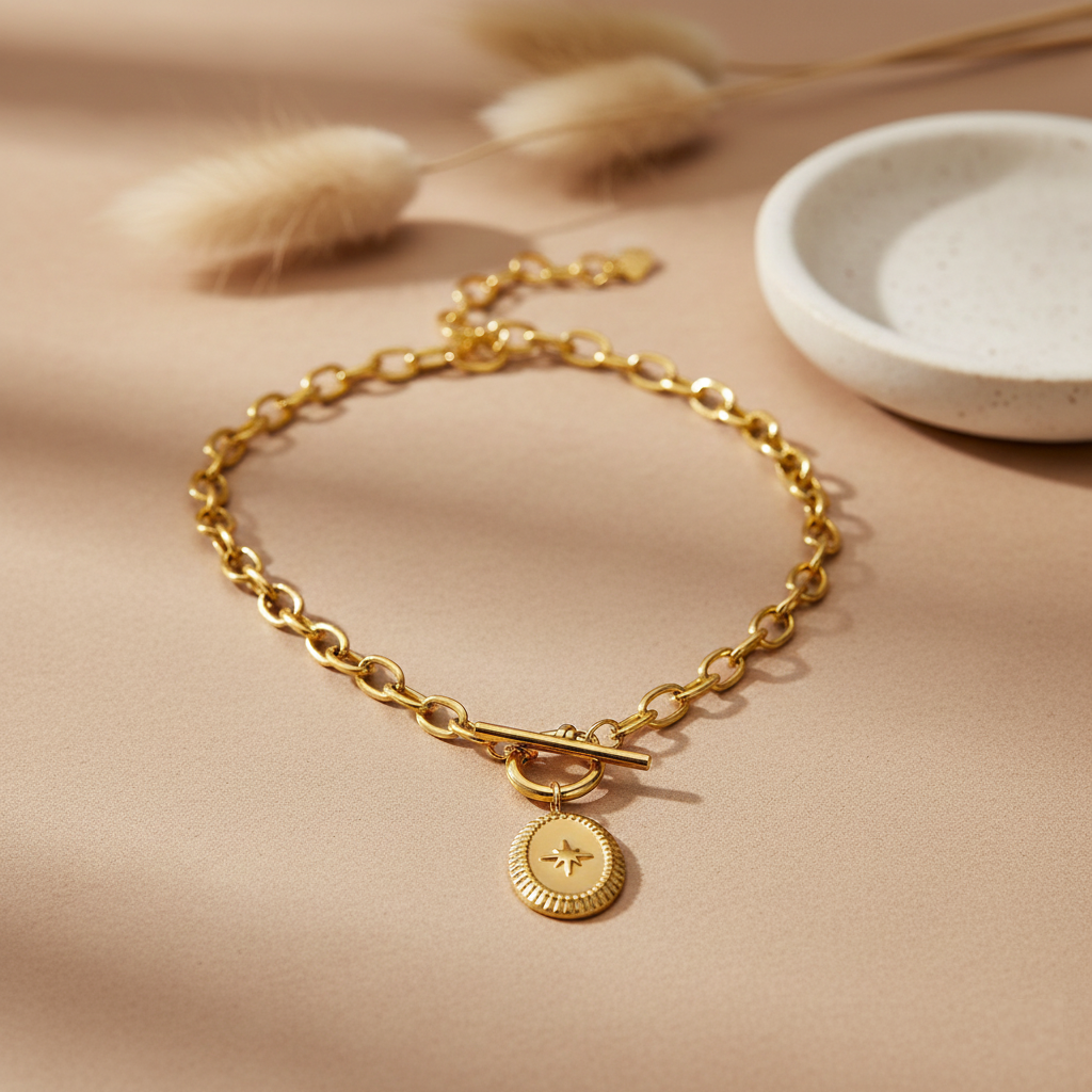Collier en or Étoile porte-bonheur